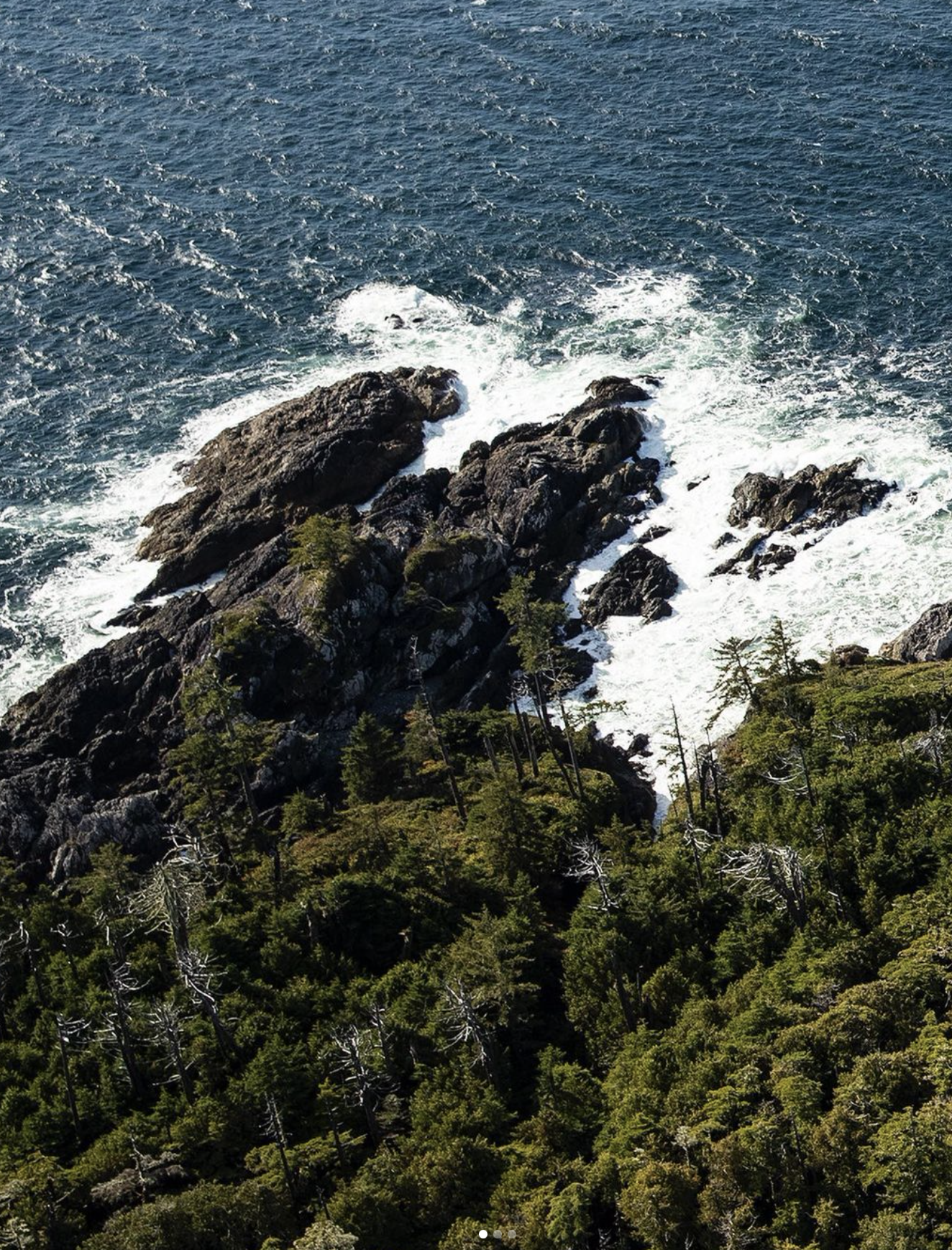 aerial view of ocean